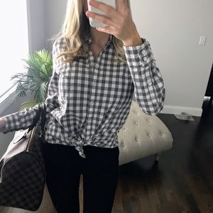 Plaid gap button down